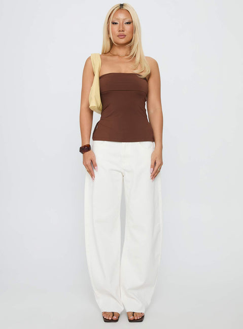 Strutter Strapless Top Chocolate