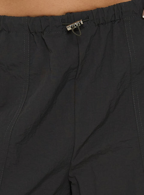 Crafted from Lost On You Parachute Cargo Pants Charcoal in mid-rise womens-regular-pants product