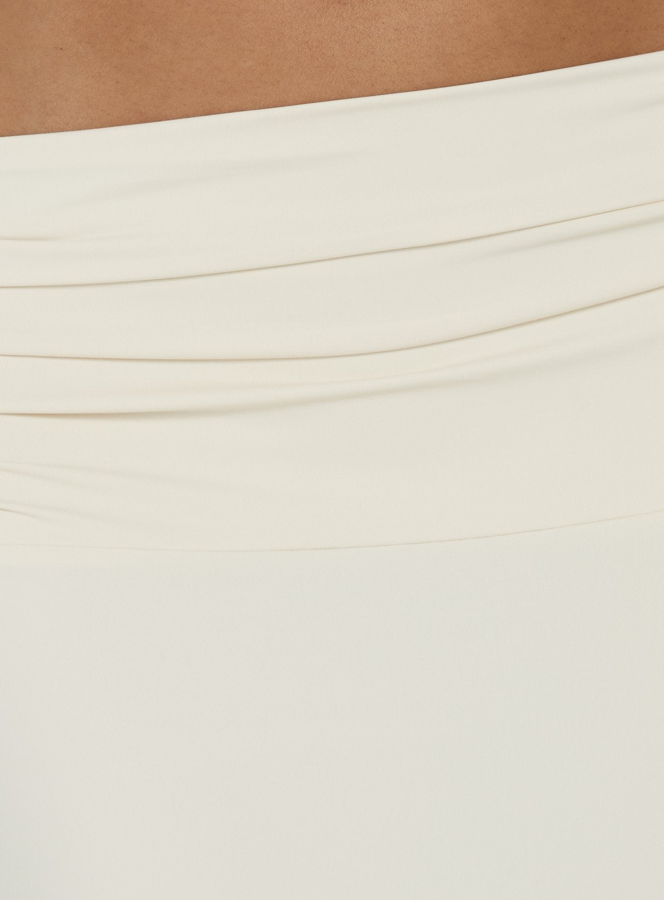 Crafted with the Liorah Foldover Waist Maxi Skirt Cream in womens-skirts featuring maxi length product Princess Polly