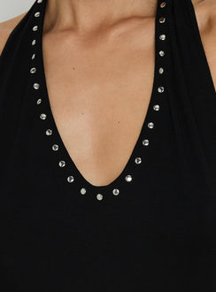 Ascenza Studded Racerback Maxi Dress Black