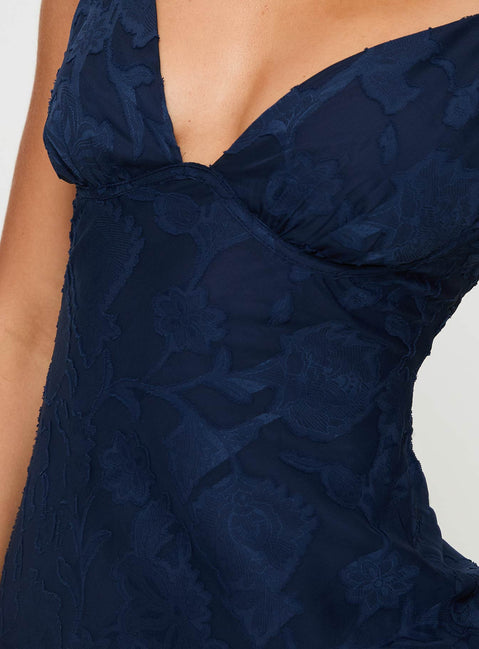 product Princess Polly Cyrene Maxi Dress Navy Plunger 