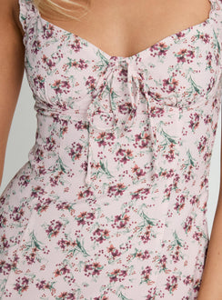 product Princess Polly Sweetpea Mini Dress Multi Floral Sweetheart Neckline 