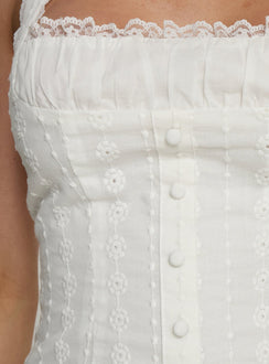 Candy Clouds Halter Playsuit White
