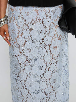 product Princess Polly Carman Lace Midi Skirt Blue Maxi Skirts Skirts 