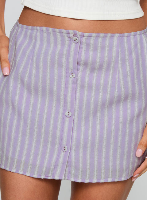 back view of model wearing Princess Polly Told You So Mini Skirt Multi Mini Skirts 
