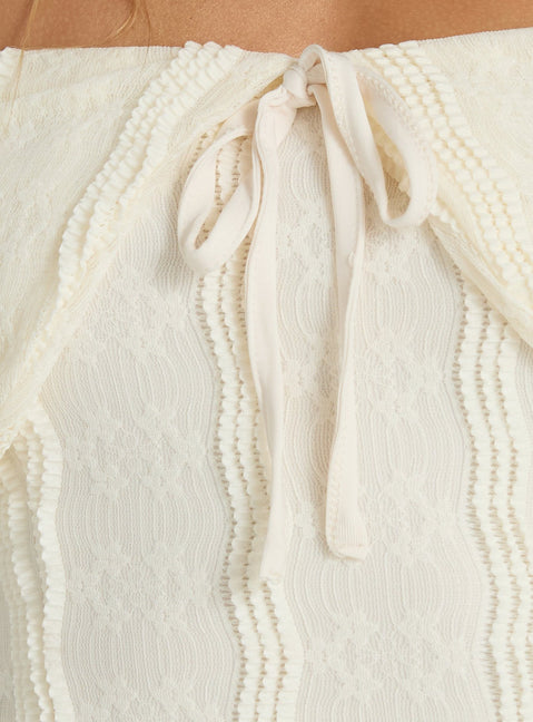 Colettie Short Sleeve Top Cream