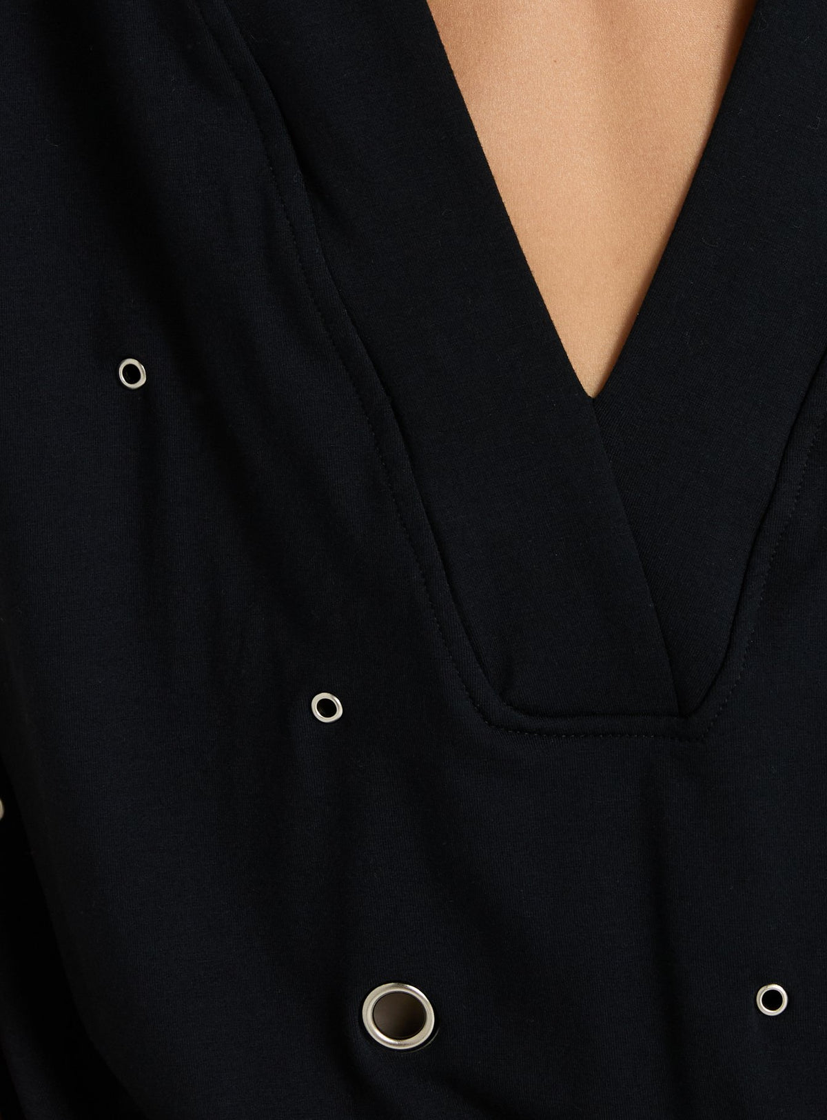 Chukaya Plunge Mini Dress Black