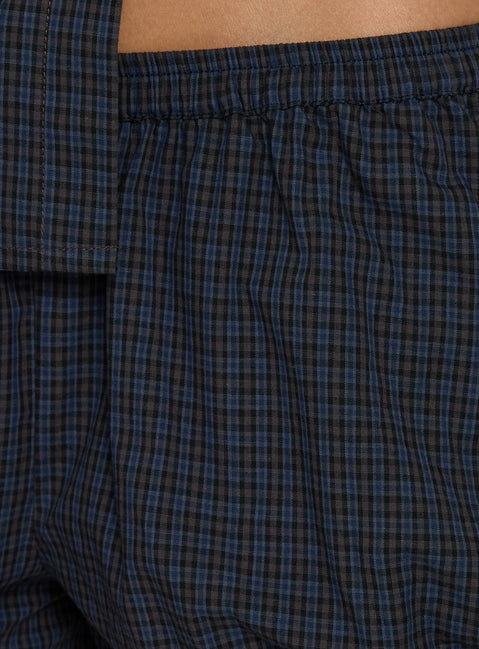 Amorah Bubble Mini Shorts Navy Check