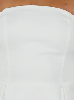 Spader Corset Mini Dress White