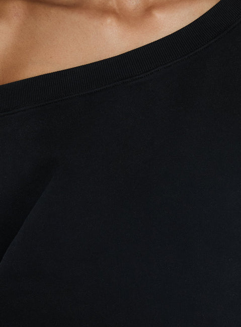 product Princess Polly Wellness Off the Shoulder Jumper Washed Black Longline Jumpers 