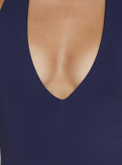product Princess Polly Someone New Halter Bodysuit Navy Sleeveless Bodysuit 