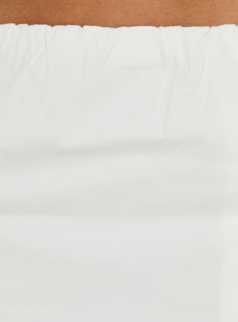 Lunea Concealed Waistband Mini Skirt White womens-skirts featuring mini length product