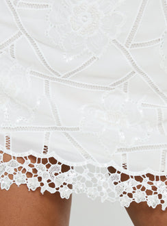 product Princess Polly Summerset Sequin Mini Skirt White Mini Skirts Skirts 