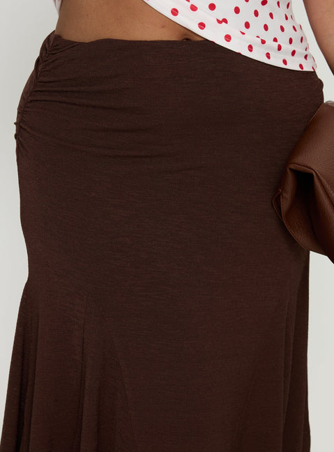 product Princess Polly Lewish Low Rise Midi Skirt Chocolate Curve Midi Skirts 