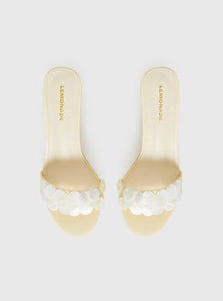 Early Pop Sequin Heels Yellow