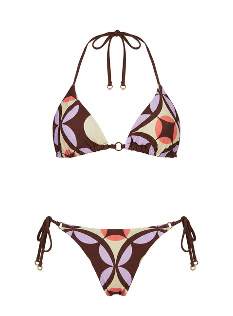 Jenner Tie Side Bikini Bottom Vintage Geo
