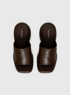 Therapy Flaunt Platform Sandals Brown