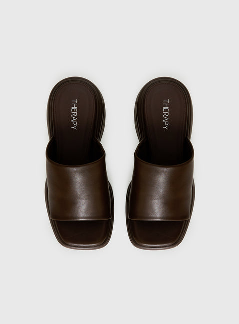 Therapy Flaunt Platform Sandals Brown