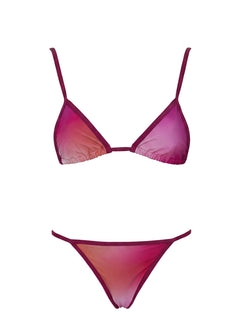 Beasley Triangle Bikini Top Pink Ombre