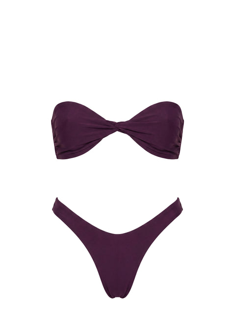 Tamrali Bandeau Bikini Top Purple