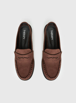 Therapy Atticus Faux Suede Slip On Loafer Brown