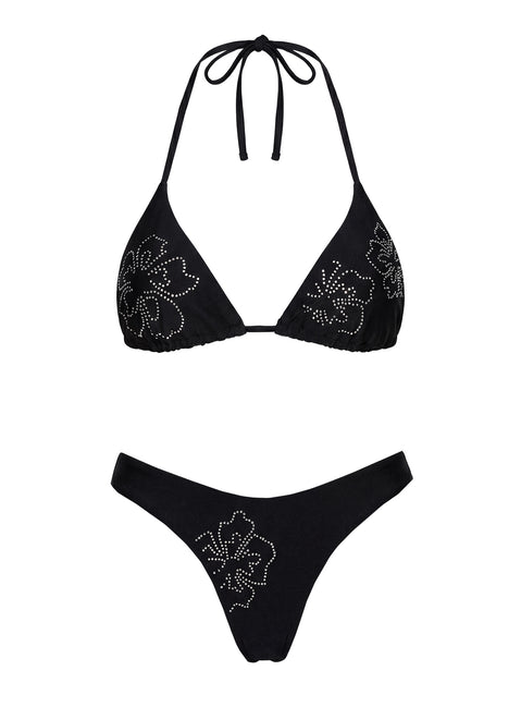 Wildfire Waves Triangle Bikini Top Black