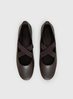 Zevra Sporty Ballet Flats Brown
