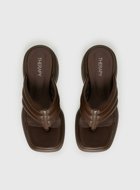 Therapy Flames Platform Sandals Brown