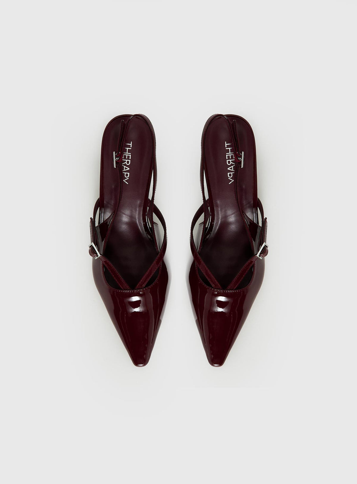 Therapy Irving Slingback Heels Burgundy