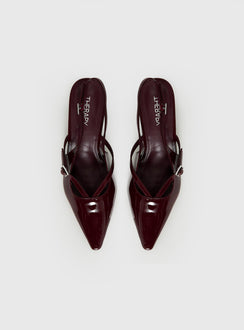 Therapy Irving Slingback Heels Burgundy
