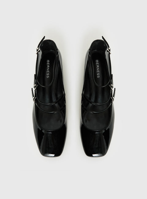 Berta Heels Black Patent