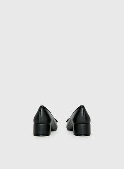 Therapy Sire Block Heel Ballerina Shoes Black