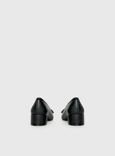 Therapy Sire Block Heel Ballerina Shoes Black