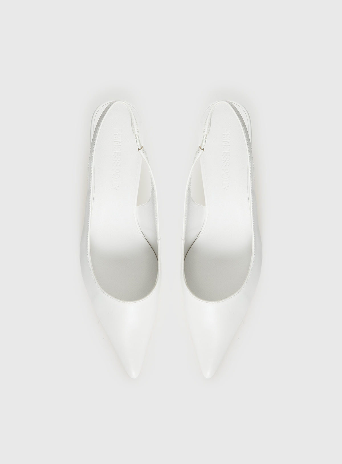 Denalia Pointed Toe Heels White Matte
