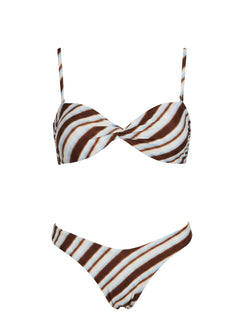 Edita Cheeky Bikini Bottoms Blue Multi Stripe