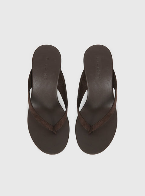 Billini Ravyn Heels Dark Cacao Faux Suede