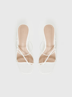 The Becka Heels White