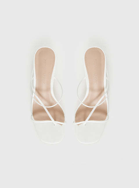 The Becka Heels White