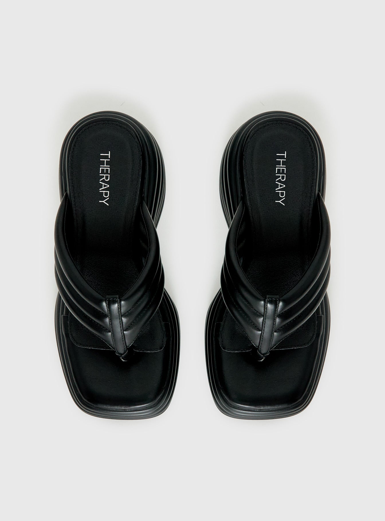 Therapy Flames Platform Sandals Black