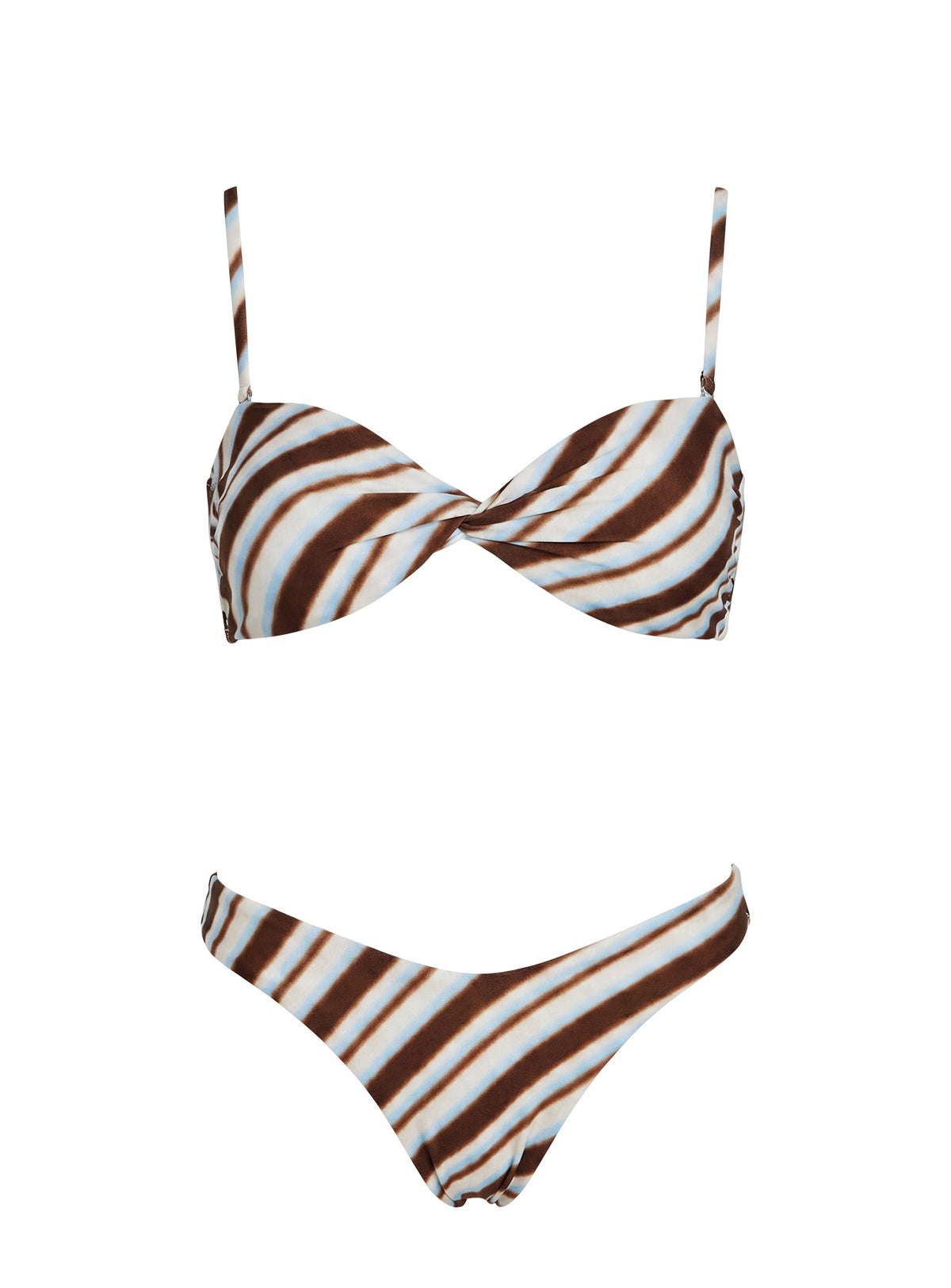 Amplitude Bikini Top Blue Multi Stripe