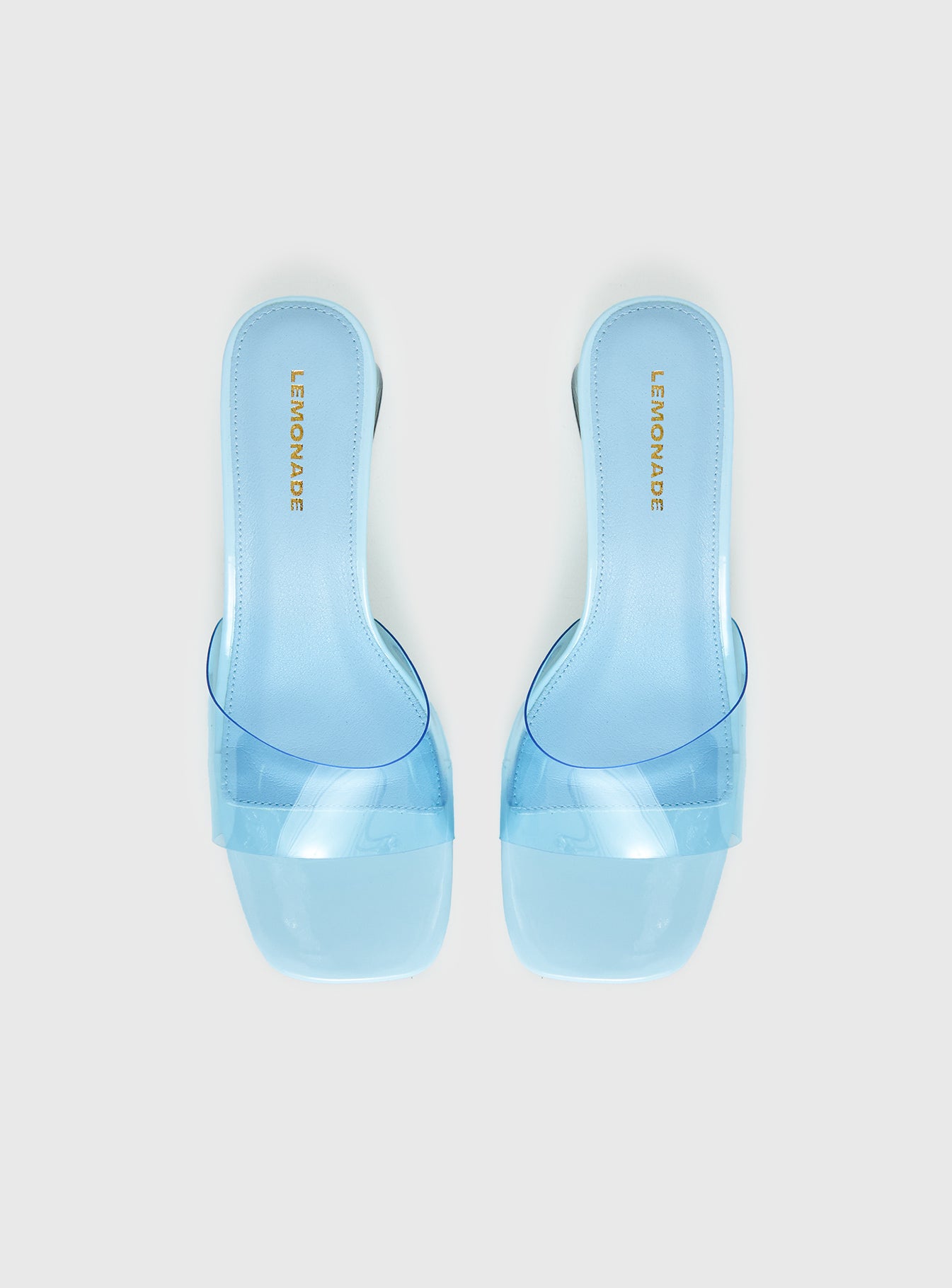 Uchee Clear Wedge Heels Blue