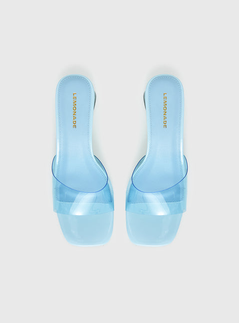 Uchee Clear Wedge Heels Blue
