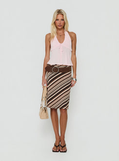 Laykha Midi Skirt Multi Stripe