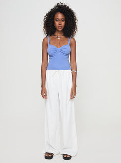 front view of model wearing Princess Polly Barbieri Pants White High Waisted Pants 