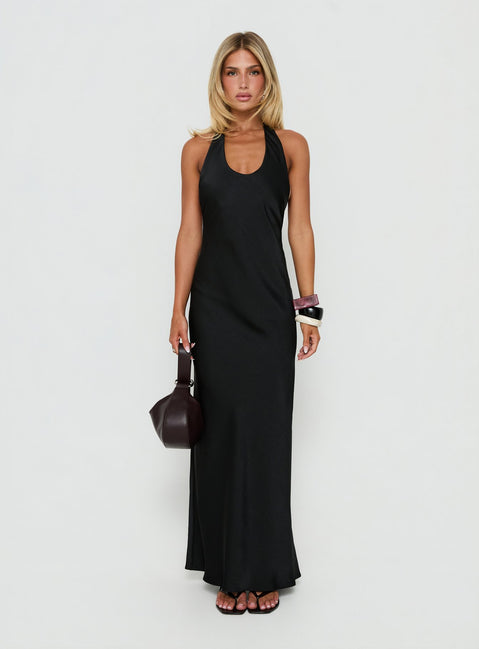 Bare Halter Maxi Dress Noir