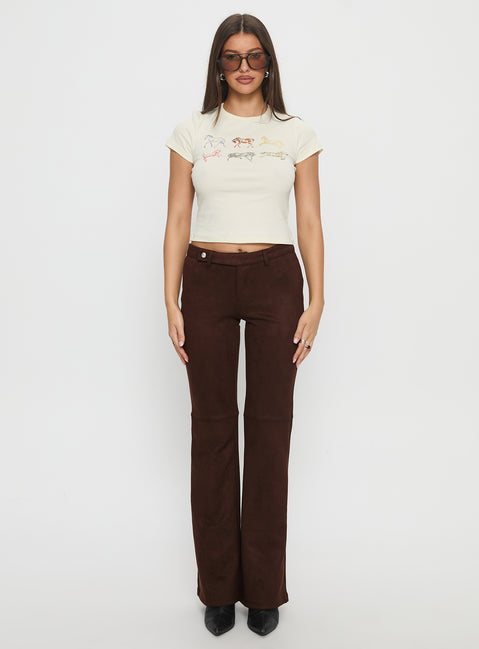 In The West Horse Baby Tee Cream