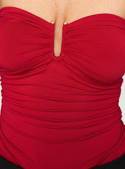 product Princess Polly Spectacle Bodysuit Red Sleeveless Bodysuit 