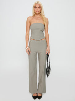 Passionette Strapless Top Olive