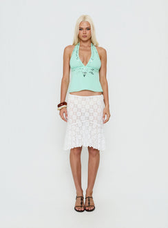 Infinity And Beyond Sequin Halter Top Turquoise