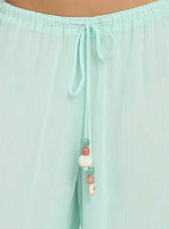 product Princess Polly Distinction Chiffon Pants Aqua Mid Rise Pants 